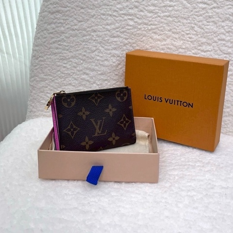 路易威登對開短夾LV原花內裏粉色Lisa短夾 M25692