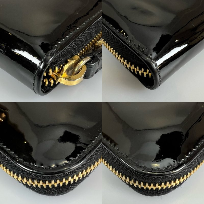 MIU MIU 黑漆皮ㄇ拉長夾-9