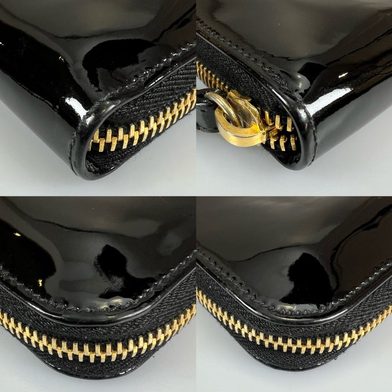 MIU MIU 黑漆皮ㄇ拉長夾-10