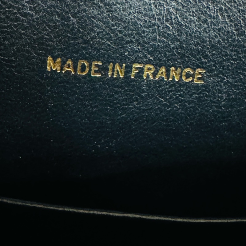 香奈兒中古黑色羊皮菱格斜背包，經典菱格紋+黑金配色-13