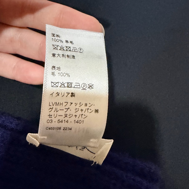 Celine 羊毛圍巾 深藍-19