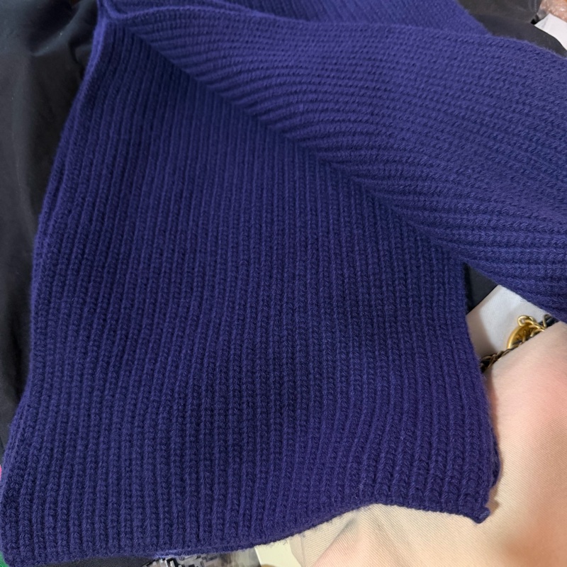 Celine 羊毛圍巾 深藍-25