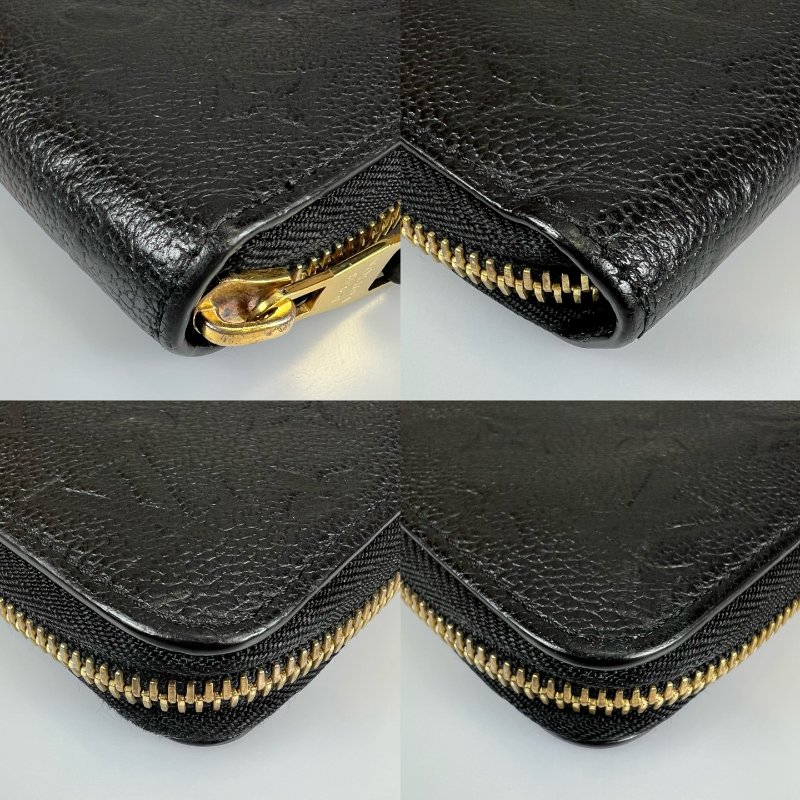 LV M61864  黑壓紋ㄇ拉長夾-12