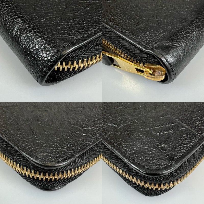 LV M61864  黑壓紋ㄇ拉長夾-13