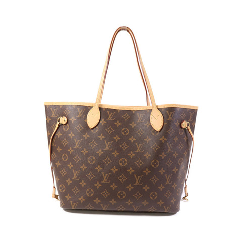 LOUIS VUITTON Monogram Neverfull MM金扣手挽袋