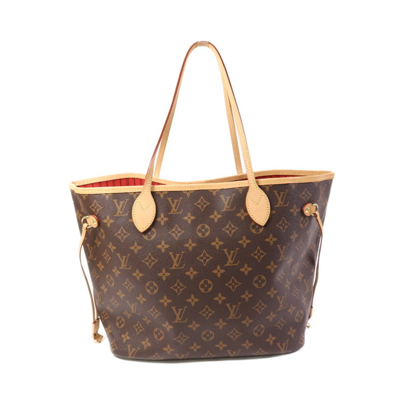 LOUIS VUITTON Monogram Neverfull MM金扣手挽袋-1