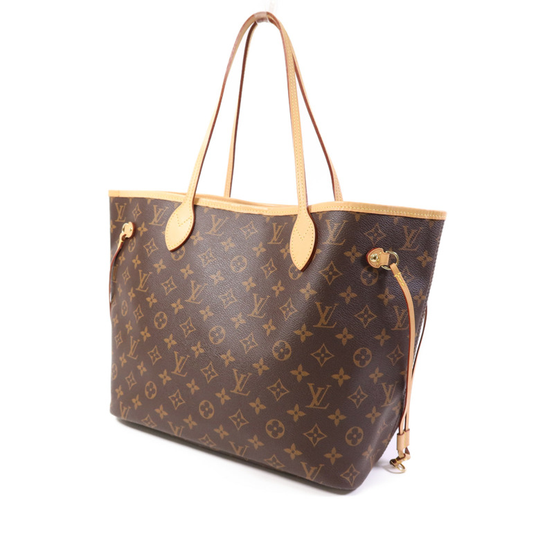 LOUIS VUITTON Monogram Neverfull MM金扣手挽袋-2