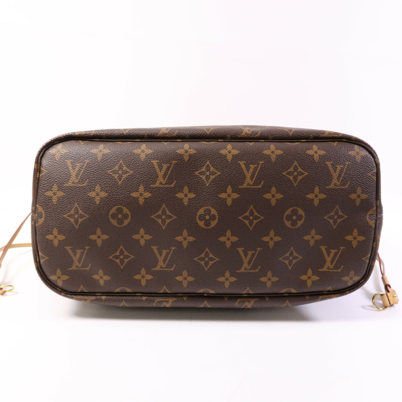 LOUIS VUITTON Monogram Neverfull MM金扣手挽袋-3