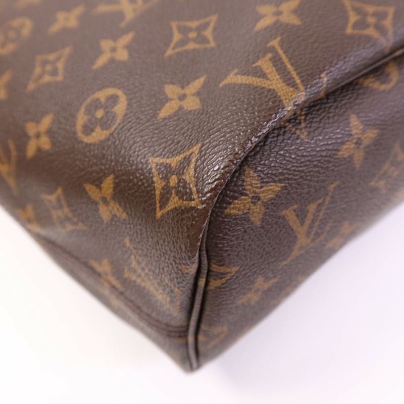 LOUIS VUITTON Monogram Neverfull MM金扣手挽袋-5