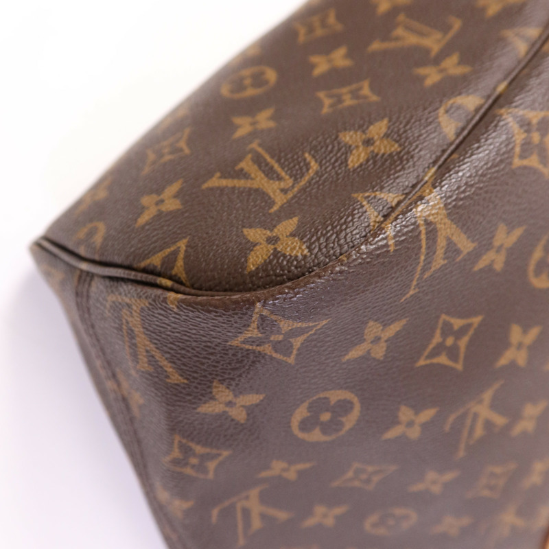 LOUIS VUITTON Monogram Neverfull MM金扣手挽袋-6