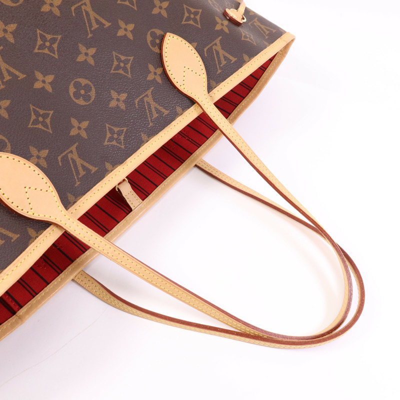 LOUIS VUITTON Monogram Neverfull MM金扣手挽袋-8