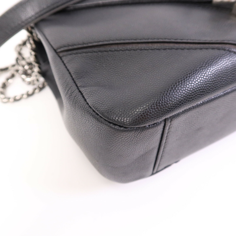 CHANEL 牛皮皮革Shoulder Bag銀扣鏈帶肩背袋-5