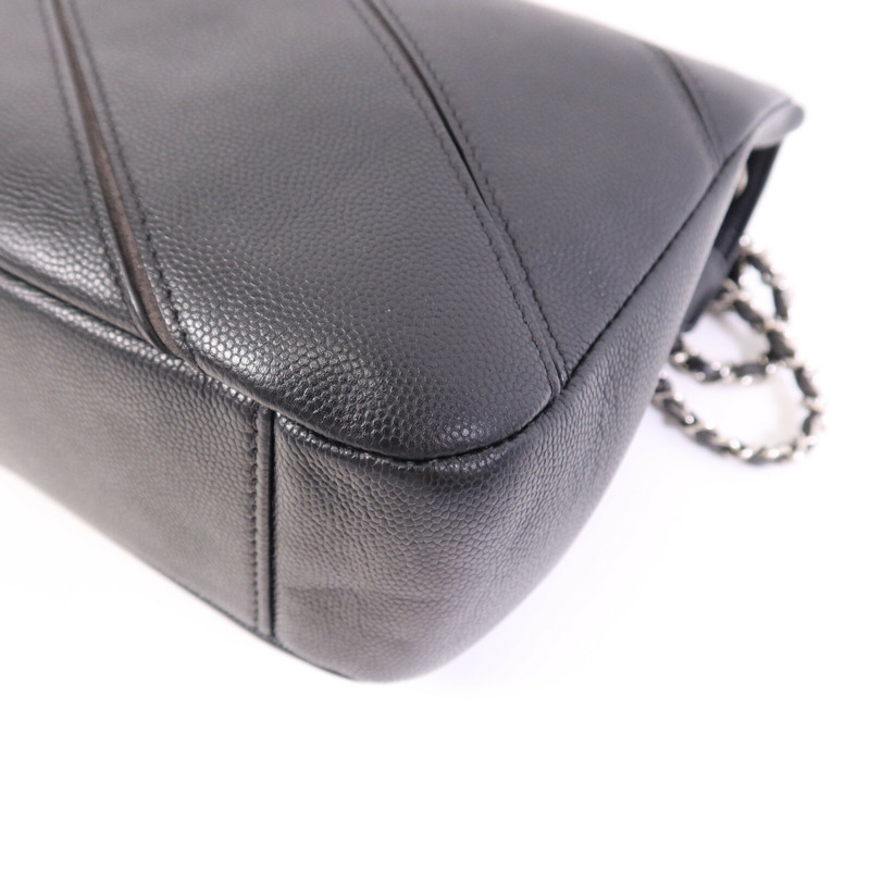 CHANEL 牛皮皮革Shoulder Bag銀扣鏈帶肩背袋-6