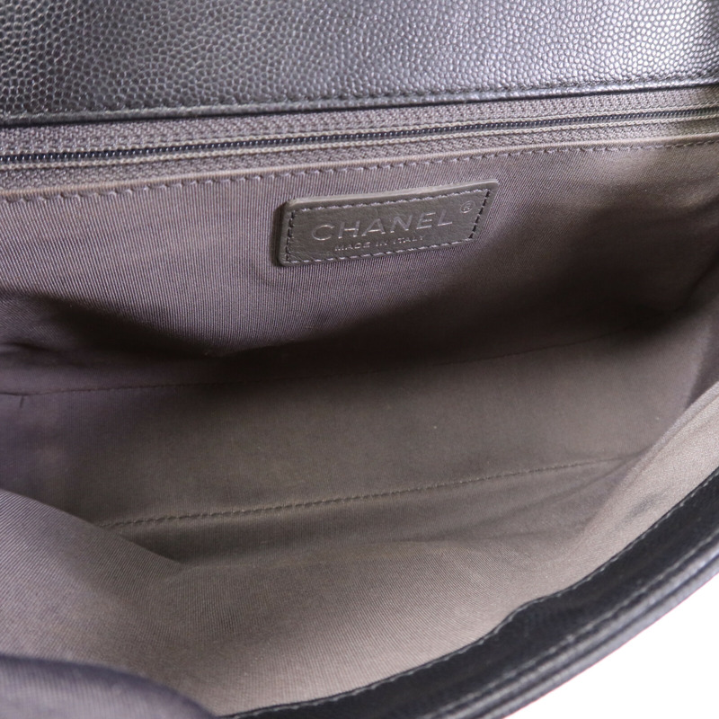 CHANEL 牛皮皮革Shoulder Bag銀扣鏈帶肩背袋-11