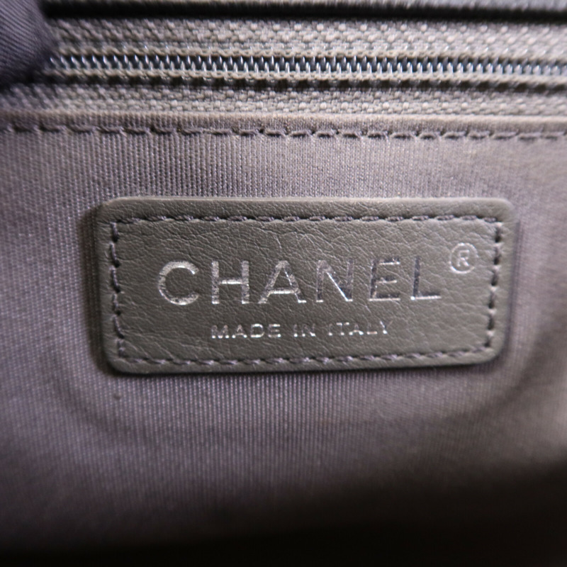 CHANEL 牛皮皮革Shoulder Bag銀扣鏈帶肩背袋-12