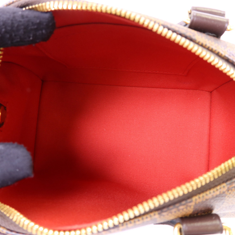 LOUIS VUITTON Damier Speedy Bandouliere 20金扣手挽肩背兩用袋-5