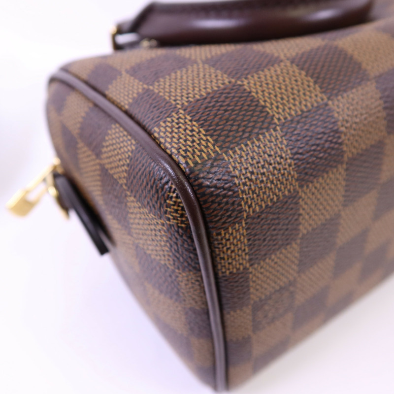 LOUIS VUITTON Damier Speedy Bandouliere 20金扣手挽肩背兩用袋-11
