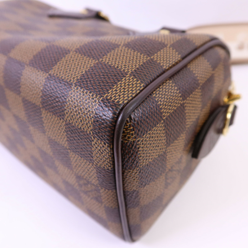 LOUIS VUITTON Damier Speedy Bandouliere 20金扣手挽肩背兩用袋-12