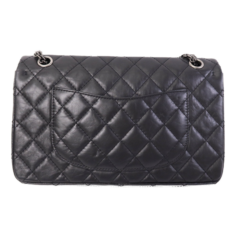 CHANEL 牛皮皮革2.55 Large銀扣鏈帶肩背袋-1