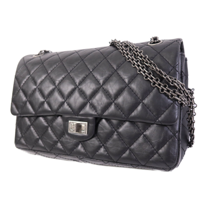 CHANEL 牛皮皮革2.55 Large銀扣鏈帶肩背袋-2