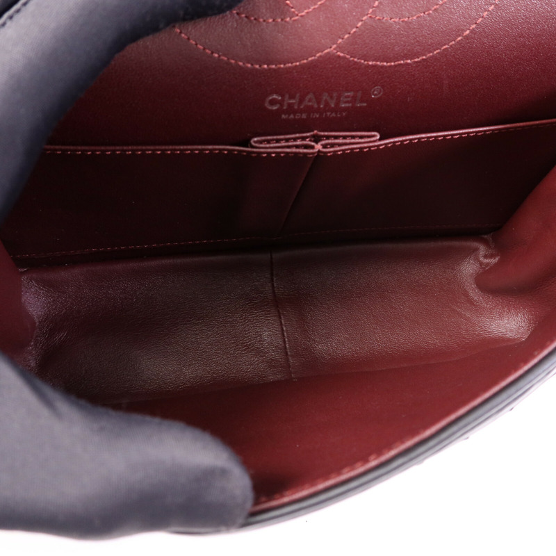 CHANEL 牛皮皮革2.55 Large銀扣鏈帶肩背袋-4