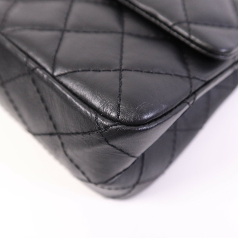 CHANEL 牛皮皮革2.55 Large銀扣鏈帶肩背袋-9