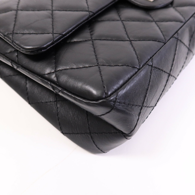 CHANEL 牛皮皮革2.55 Large銀扣鏈帶肩背袋-10