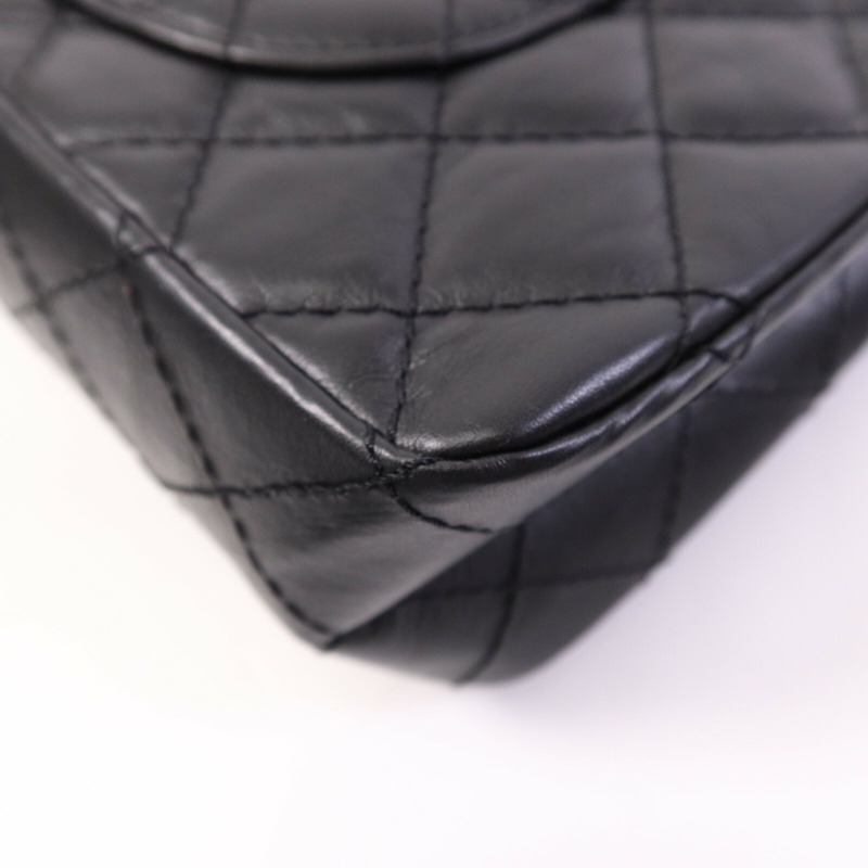 CHANEL 牛皮皮革2.55 Large銀扣鏈帶肩背袋-11