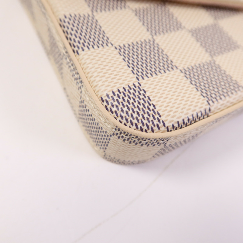 LOUIS VUITTON Damier Azur Felicie Pochette金扣肩背袋-5