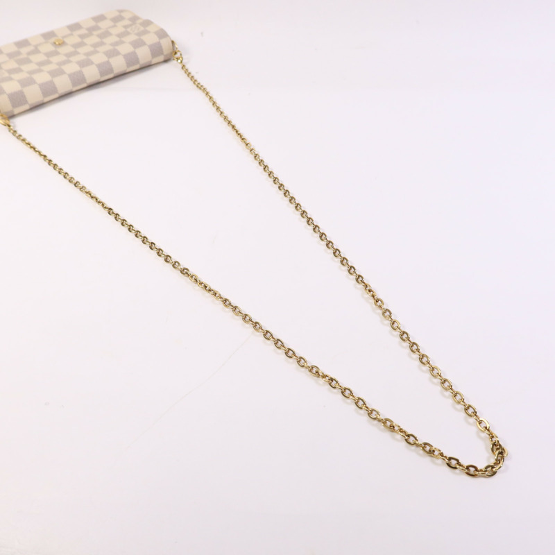 LOUIS VUITTON Damier Azur Felicie Pochette金扣肩背袋-8