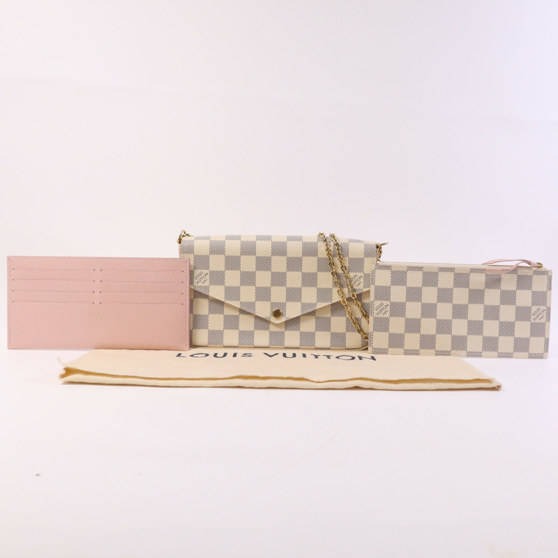 LOUIS VUITTON Damier Azur Felicie Pochette金扣肩背袋-15
