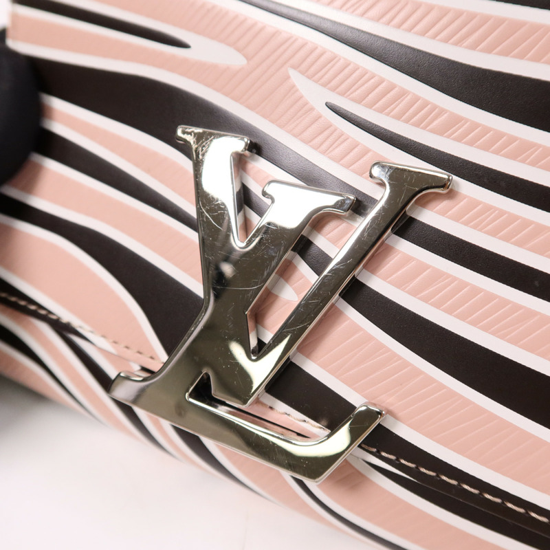 LOUIS VUITTON Epi Zebra Print Bag銀扣鏈帶肩背袋-9