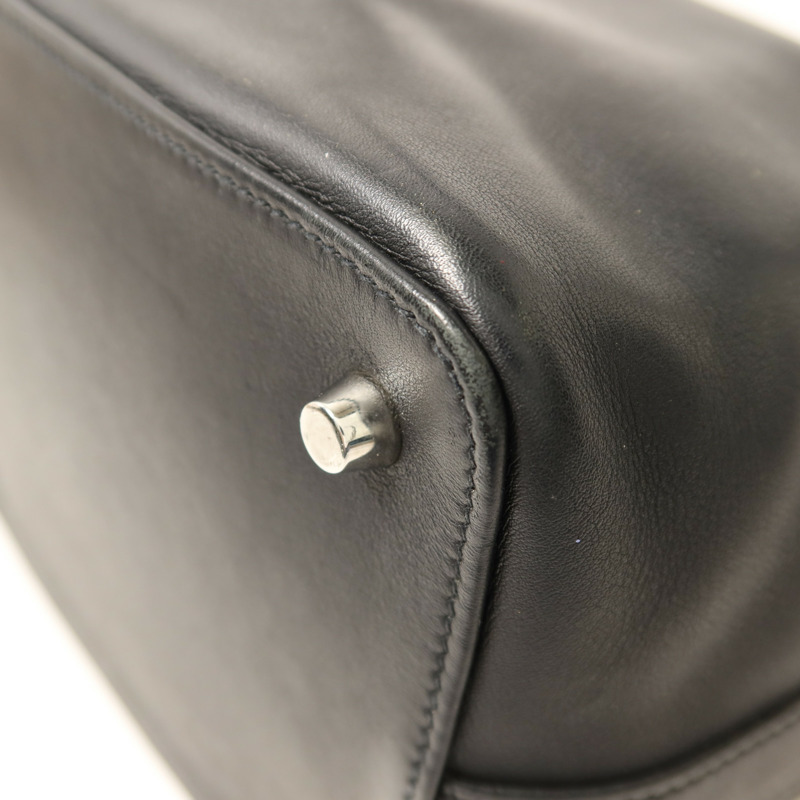 HERMES Swift皮革Tool Box 20銀扣手挽肩背兩用袋Noir-12