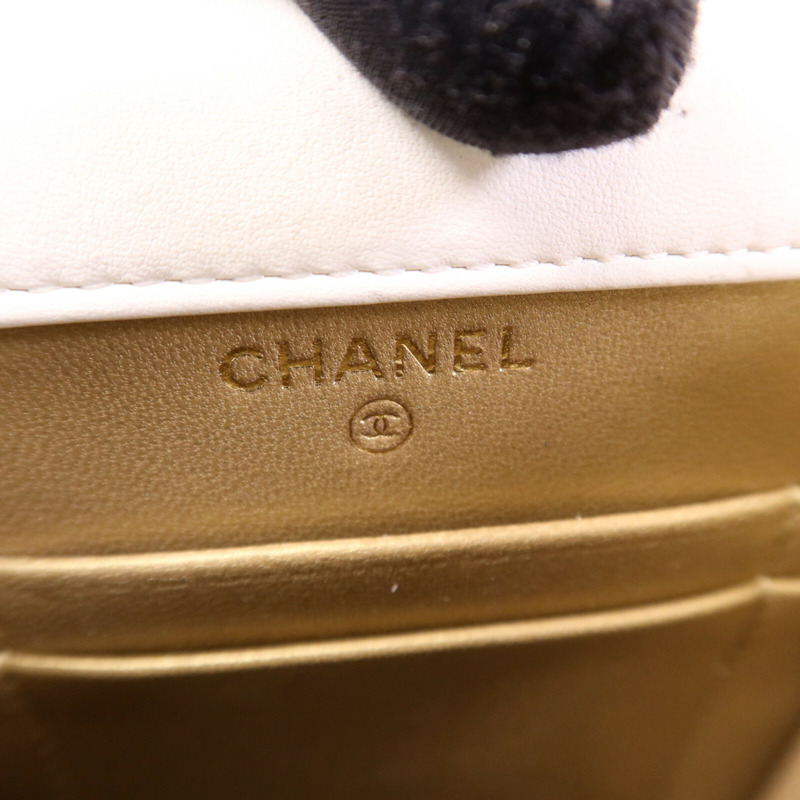 CHANEL 羊皮皮革Chain Shoulder金扣鏈帶肩背袋-5