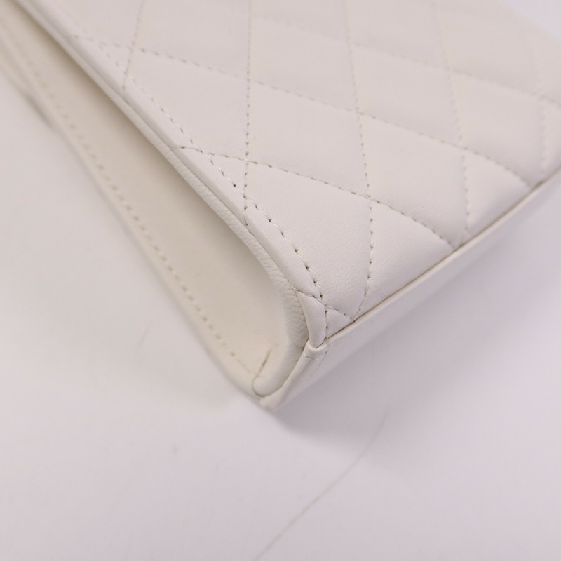 CHANEL 羊皮皮革Chain Shoulder金扣鏈帶肩背袋-14