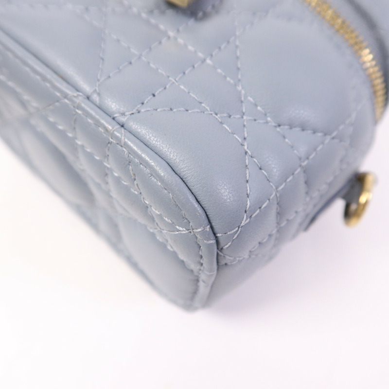 Dior 羊皮皮革Mini Vanity Case金扣鏈帶肩背袋-4