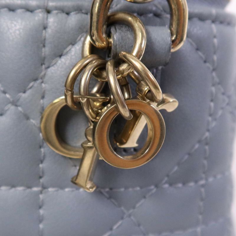 Dior 羊皮皮革Mini Vanity Case金扣鏈帶肩背袋-10