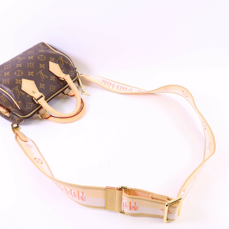 LOUIS VUITTON Monogram Speedy Bandouliere 20金扣手挽肩背兩用袋-4