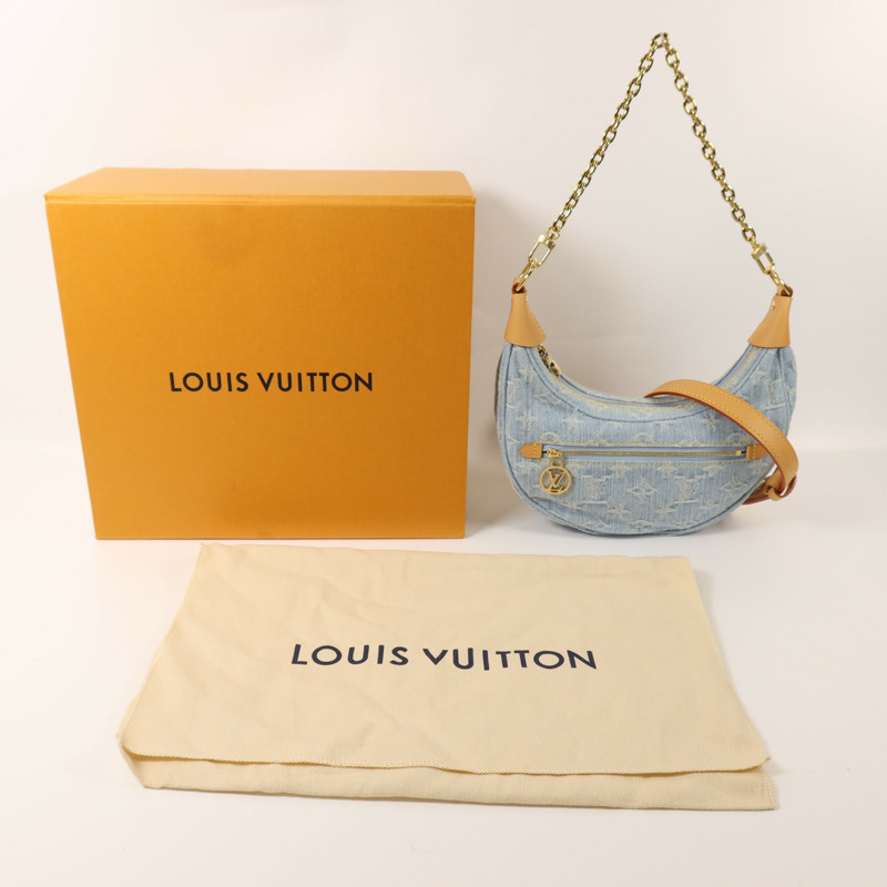 LOUIS VUITTON Monogram Denim Loop金扣鏈帶肩背袋-7
