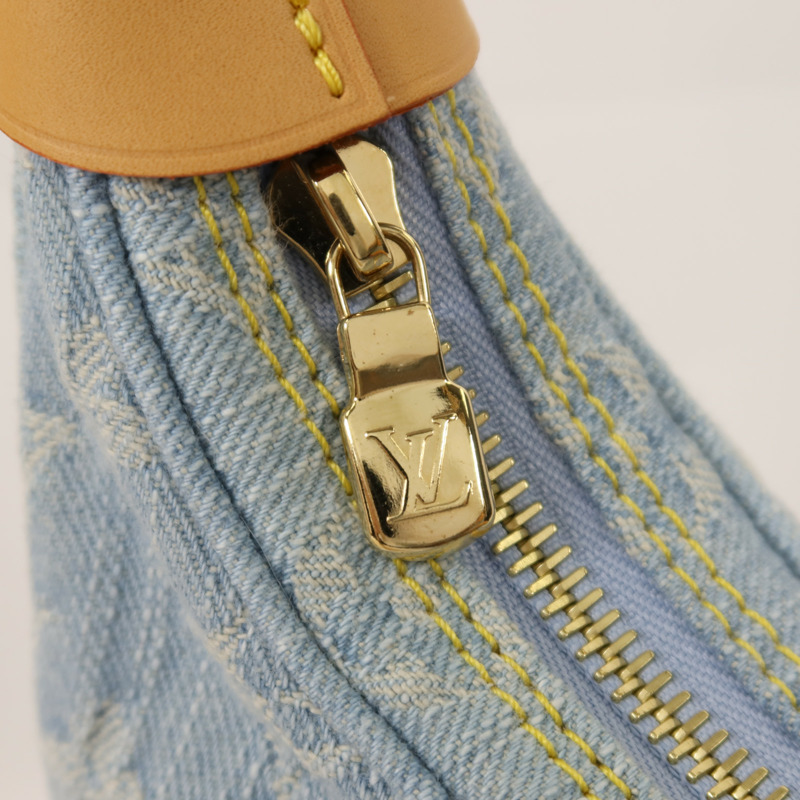 LOUIS VUITTON Monogram Denim Loop金扣鏈帶肩背袋-8