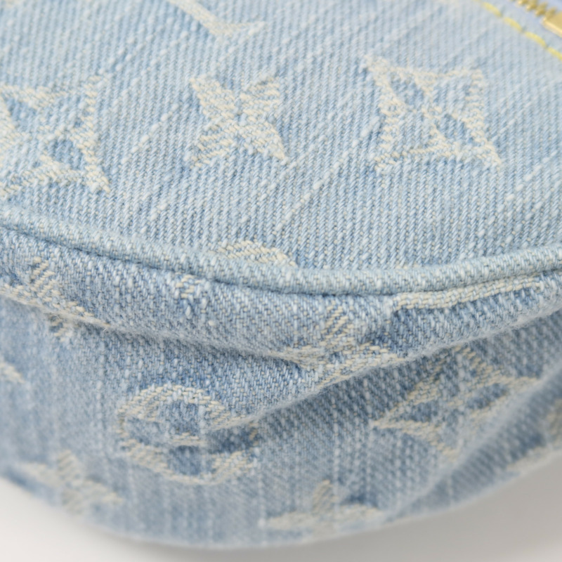 LOUIS VUITTON Monogram Denim Loop金扣鏈帶肩背袋-10