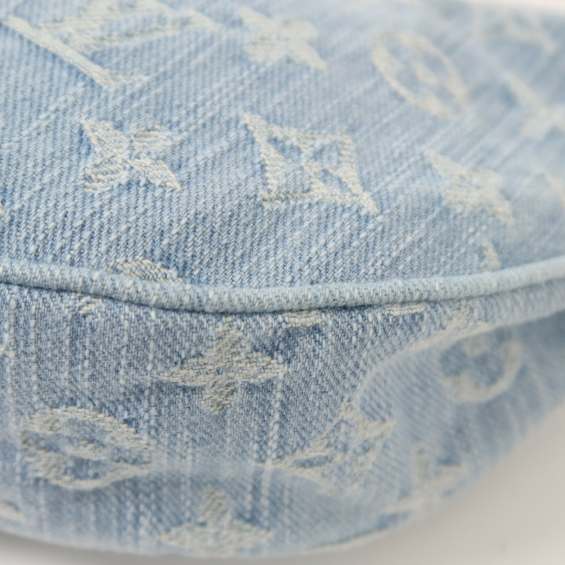 LOUIS VUITTON Monogram Denim Loop金扣鏈帶肩背袋-12
