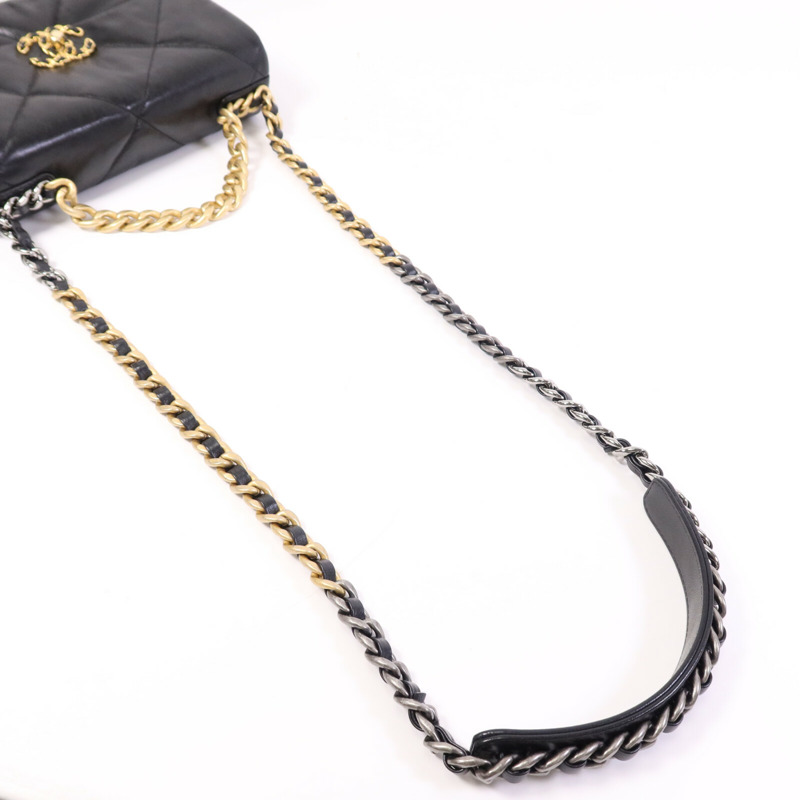 CHANEL 羊皮皮革C19 Small手挽肩背兩用袋-8