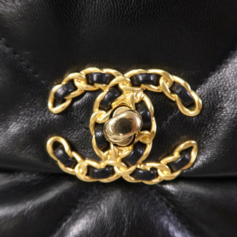 CHANEL 羊皮皮革C19 Small手挽肩背兩用袋-9