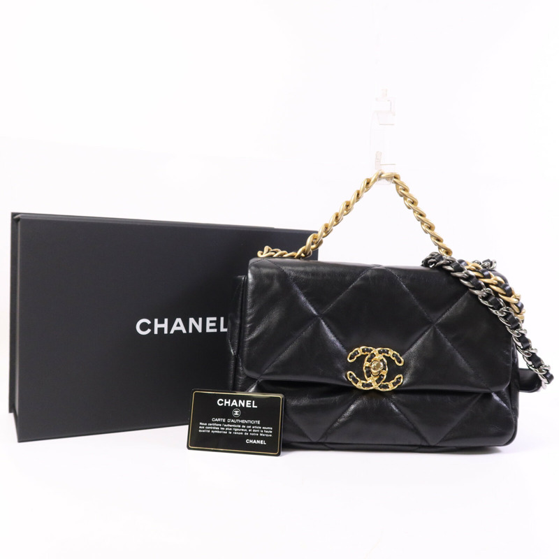 CHANEL 羊皮皮革C19 Small手挽肩背兩用袋-17