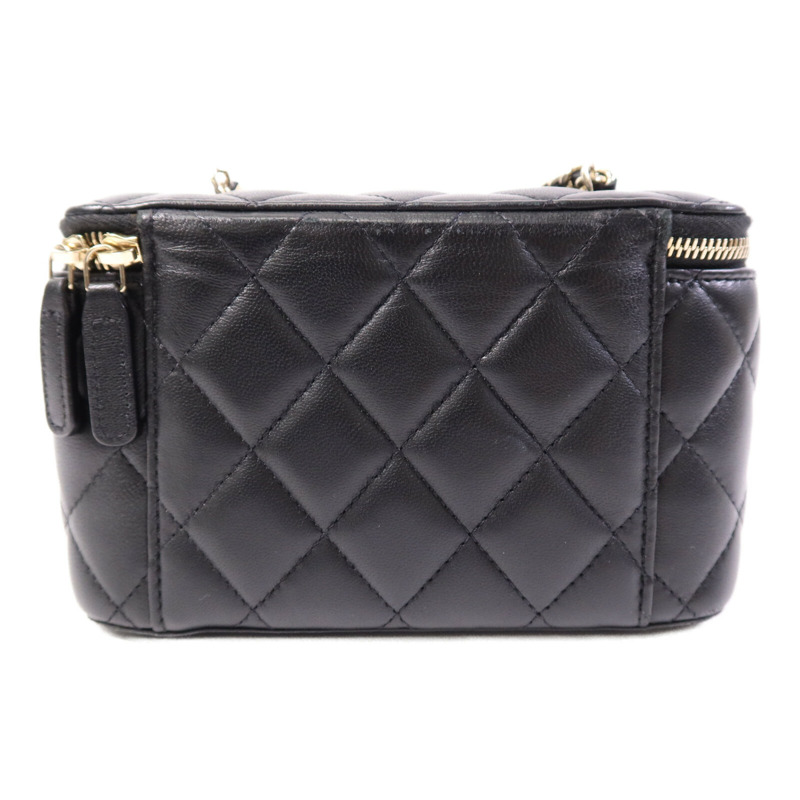 CHANEL 羊皮皮革Vanity Case金扣鏈帶肩背袋-1