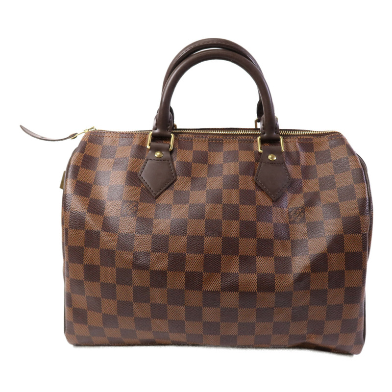 LOUIS VUITTON Damier Speedy 30金扣手挽袋-0