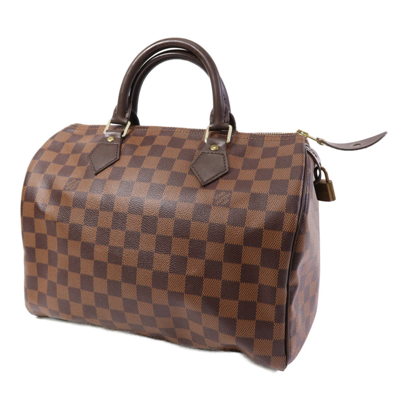 LOUIS VUITTON Damier Speedy 30金扣手挽袋-2
