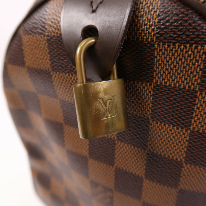 LOUIS VUITTON Damier Speedy 30金扣手挽袋-6
