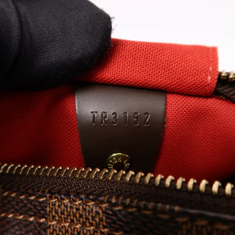 LOUIS VUITTON Damier Speedy 30金扣手挽袋-7